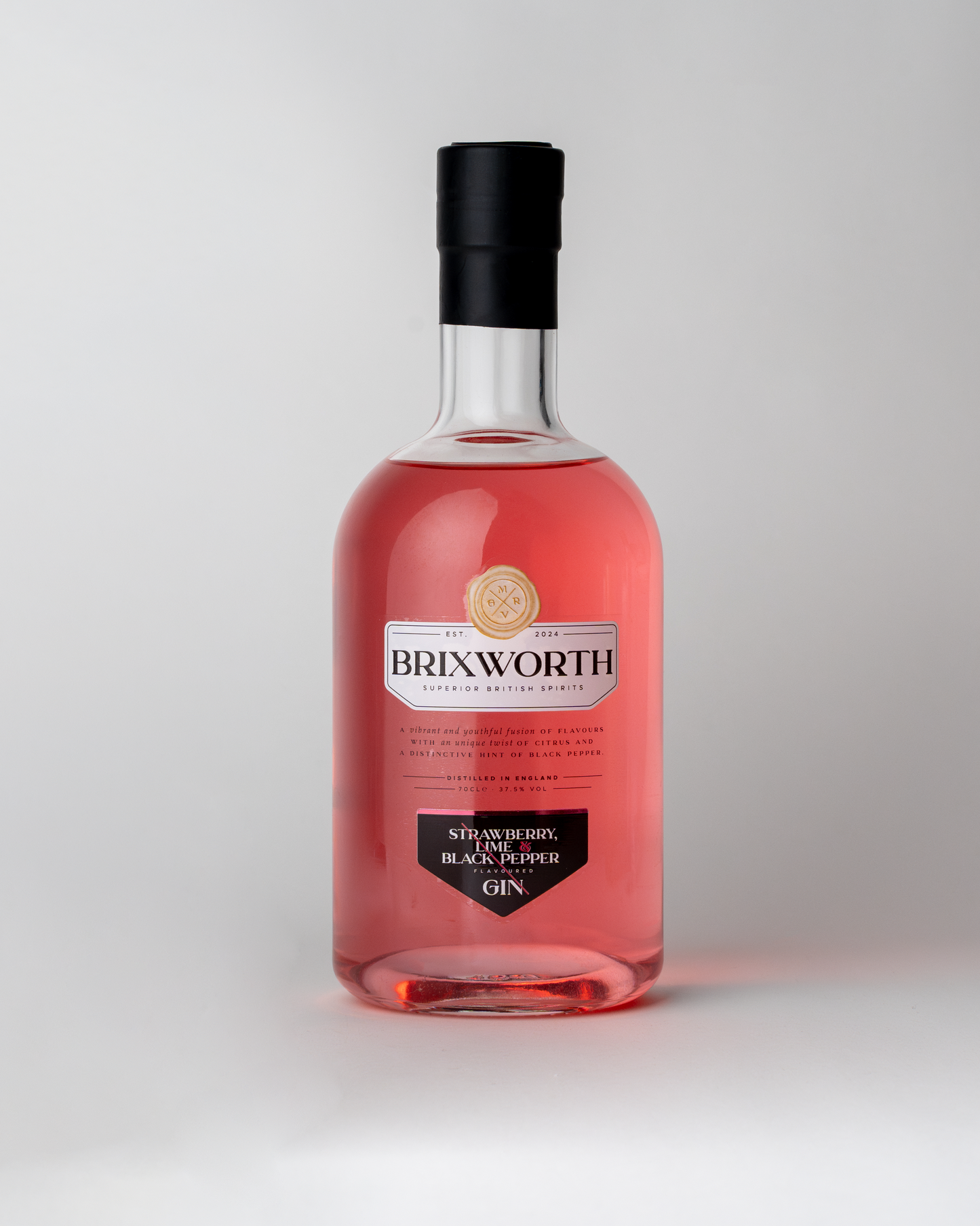 BULK BUY 6 x Brixworth Strawberry, Lime & Black Pepper Gin 700ml