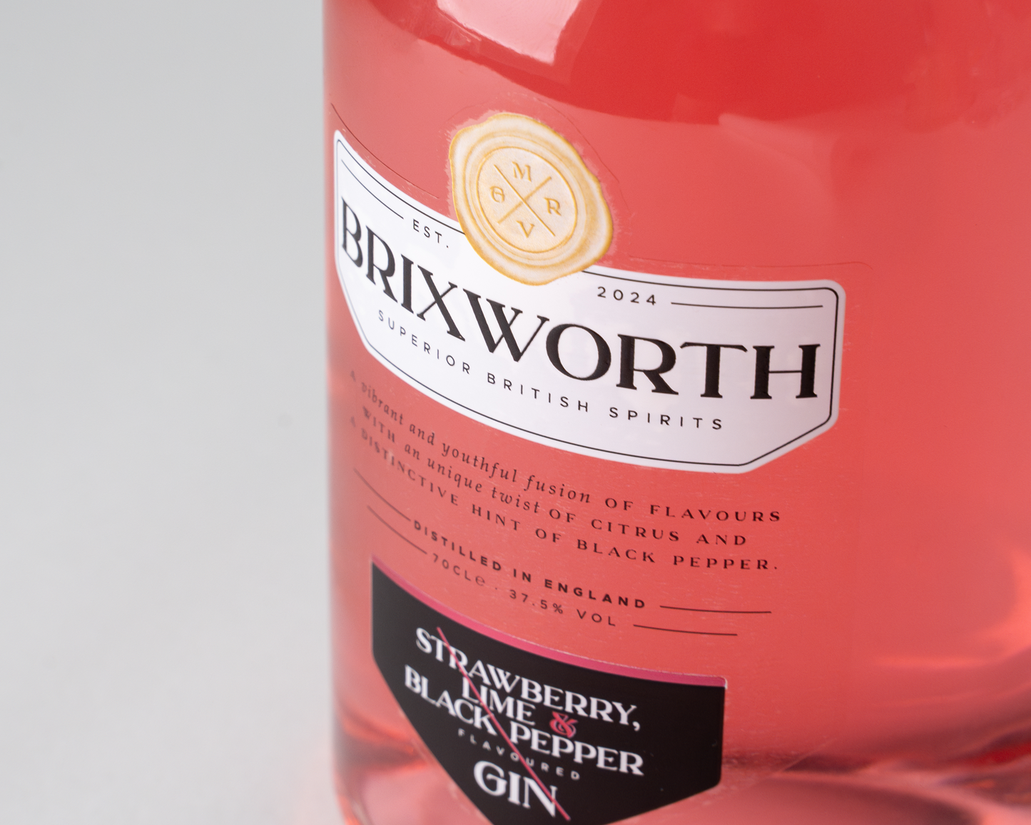 BULK BUY 6 x Brixworth Strawberry, Lime & Black Pepper Gin 700ml